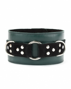 Ошейник &quot;BDSM-Арсенал&quot; кожа, изумруд