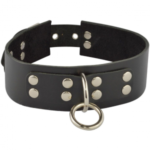 Ошейник с металлическими клепками &quot;Sitabella&quot; черный, кожа