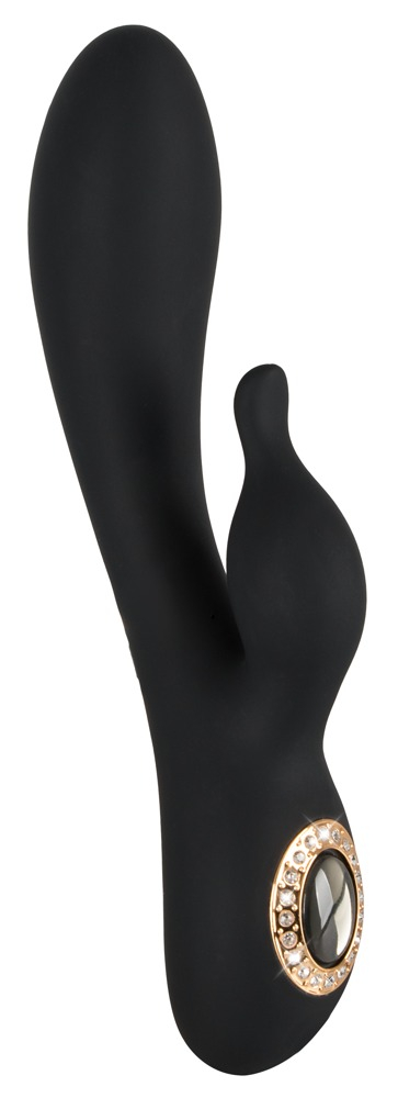 Вибратор с кристаллами "Cleopatra" для точки G и клитора, черный 